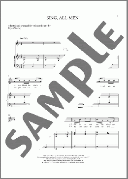 Sing, All Men!(John Jacob Niles) 楽譜 ピアノ & ボーカル ダウンロード