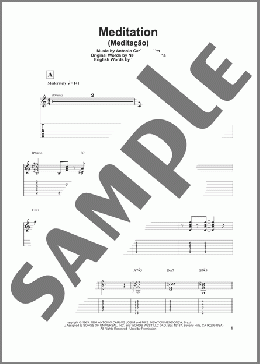 Meditation (Meditacao)(Antonio Carlos Jobim/Charlie Byrd w／The Walter Raim Strings) 楽譜 ギタースコア ダウンロード