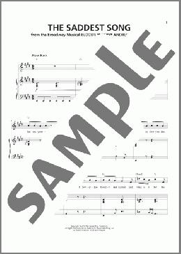 The Saddest Song(Michael Friedman) 楽譜 ピアノ & ボーカル ダウンロード