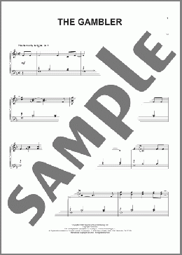 The Gambler(Kenny Rogers) 楽譜 ピアノ（ソロ） ダウンロード