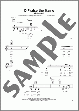 O Praise The Name (Anastasis)(Hillsong Worship) 楽譜 ウクレレ（弾き語り） ダウンロード