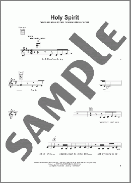 Holy Spirit(Francesca Battistelli/Bryan & Katie Torwalt) 楽譜 ウクレレ（弾き語り） ダウンロード