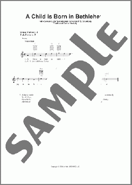 A Child Is Born In Bethlehem(Traditional Danish Melody) 楽譜 メロディ ダウンロード