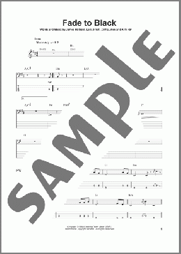Fade To Black(Metallica) 楽譜 ベース ダウンロード