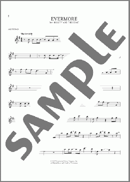 Evermore (from Beauty And The Beast)(Josh Groban) 楽譜 アルトサックス（ソロ） ダウンロード