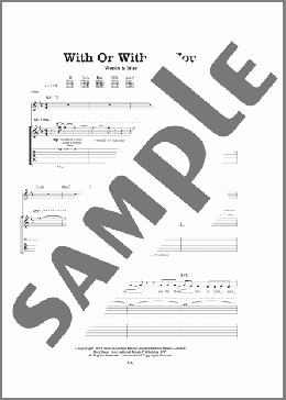 With Or Without You(U2) 楽譜 ギター（ソロ） ダウンロード