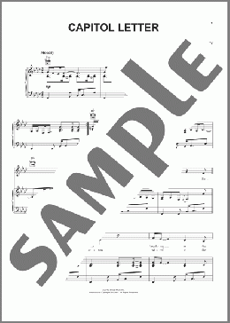 Capitol Letter(Patti Smith) 楽譜 ピアノ & ボーカル & ギター ダウンロード