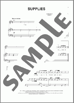 Supplies(Justin Timberlake) 楽譜 ピアノ & ボーカル & ギター ダウンロード