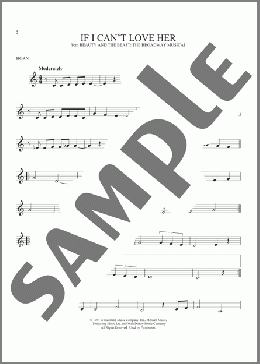 If I Can't Love Her (from Beauty And The Beast: The Musical)(Tim Rice) 楽譜 ホルンソロ ダウンロード