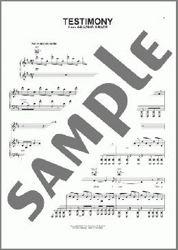 Testimony(Christopher Smith) 楽譜 ピアノ & ボーカル & ギター ダウンロード