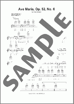 Ave Maria, Op. 52, No. 6(Franz Schubert) 楽譜 メロディ ダウンロード