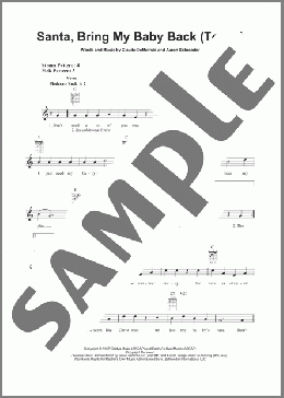 Santa, Bring My Baby Back (To Me)(Elvis Presley) 楽譜 メロディ ダウンロード