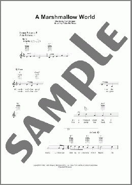 A Marshmallow World(Carl Sigman) 楽譜 メロディ ダウンロード