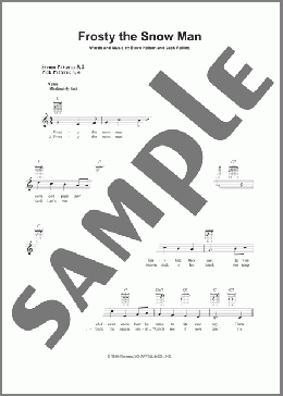 Frosty The Snow Man(Jack Rollins) 楽譜 メロディ ダウンロード