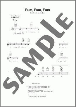 Fum, Fum, Fum(Traditional Catalonian Carol) 楽譜 メロディ ダウンロード