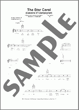 The Star Carol (Canzone D'i Zampognari)(Peter Seeger) 楽譜 メロディ ダウンロード