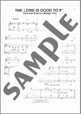 The Lord Is Good To Me (from Johnny Appleseed)(Kim Gannon) 楽譜 ピアノ & ボーカル ダウンロード