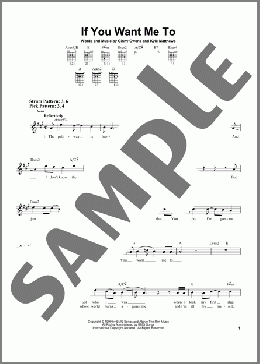 If You Want Me To(Ginny Owens) 楽譜 メロディ ダウンロード