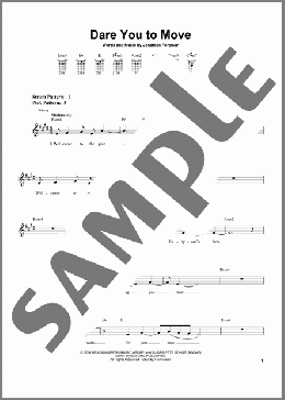 Dare You To Move(Switchfoot) 楽譜 メロディ ダウンロード