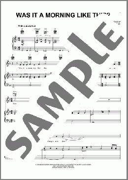Was It A Morning Like This?(Sandi Patty) 楽譜 ピアノ & ボーカル & ギター ダウンロード