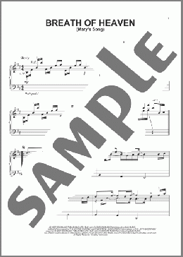 Breath Of Heaven (Mary's Song)(Amy Grant) 楽譜 ピアノ（ソロ） ダウンロード
