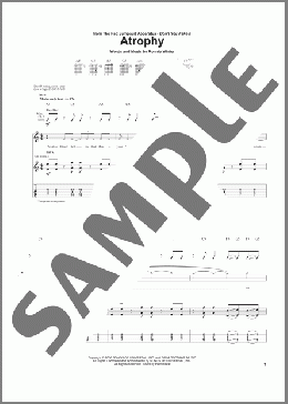 Atrophy(The Red Jumpsuit Apparatus) 楽譜 ギター（ソロ） ダウンロード