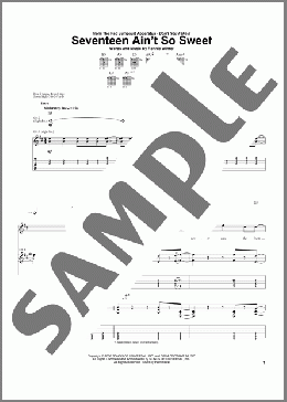 Seventeen Ain't So Sweet(The Red Jumpsuit Apparatus) 楽譜 ギター（ソロ） ダウンロード