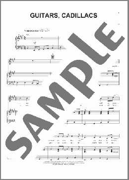Guitars, Cadillacs(Dwight Yoakam) 楽譜 ピアノ & ボーカル & ギター ダウンロード