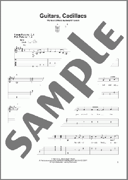 Guitars, Cadillacs(Dwight Yoakam) 楽譜 ギター（ソロ） ダウンロード