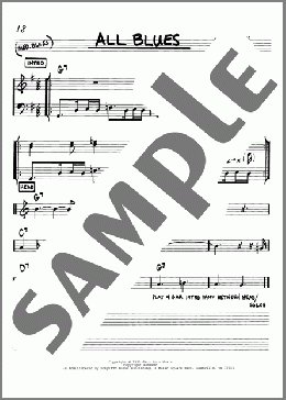 All Blues(Miles Davis) 楽譜 その他 ダウンロード