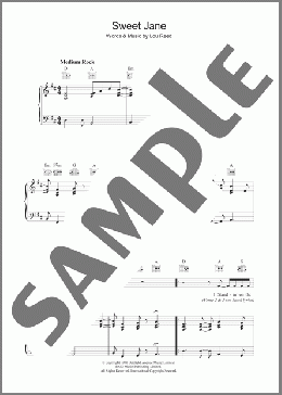 Sweet Jane(Lou Reed/The Velvet Underground) 楽譜 その他 ダウンロード