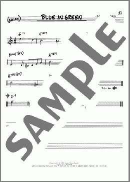 Blue In Green(Miles Davis) 楽譜 その他 ダウンロード