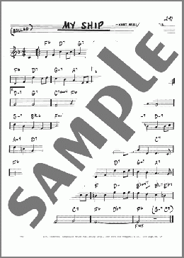 My Ship(Kurt Weill) 楽譜 その他 ダウンロード