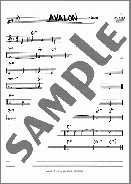 Avalon(Al Jolson) 楽譜 その他 ダウンロード