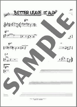 Better Leave It Alone(Clifford Jordan) 楽譜 その他 ダウンロード