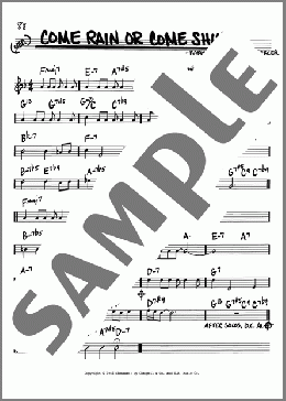 Come Rain Or Come Shine(Harold Arlen) 楽譜 その他 ダウンロード