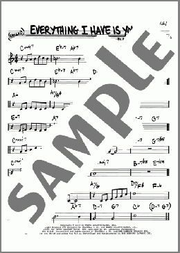 Everything I Have Is Yours(Harold Adamson) 楽譜 その他 ダウンロード