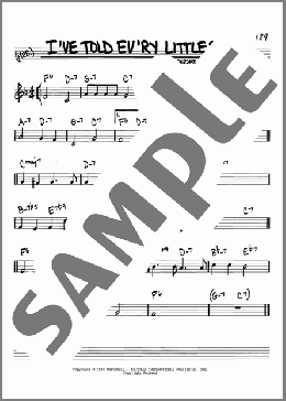 I've Told Ev'ry Little Star(Jerome Kern) 楽譜 その他 ダウンロード