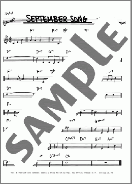September Song(Kurt Weill) 楽譜 その他 ダウンロード