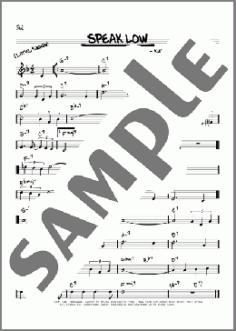 Speak Low(Kurt Weill) 楽譜 その他 ダウンロード