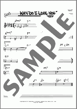 Why Do I Love You?(Jerome Kern) 楽譜 その他 ダウンロード