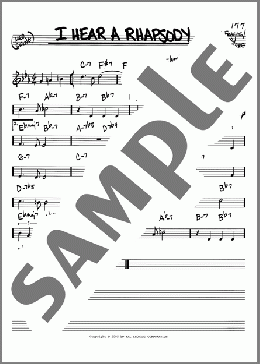 I Hear A Rhapsody(Jack Baker/Jazz Standard) 楽譜 その他 ダウンロード