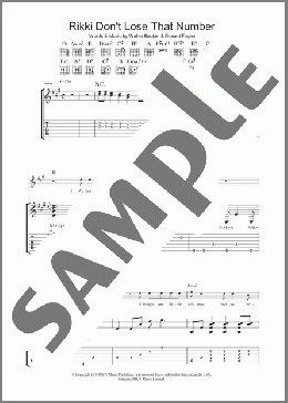 Rikki Don't Lose That Number(Steely Dan) 楽譜 ギター（ソロ） ダウンロード