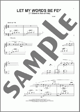 Let My Words Be Few (I'll Stand In Awe Of You) (arr. Phillip Keveren)(Matt Redman) 楽譜 ピアノ（ソロ） ダウンロード