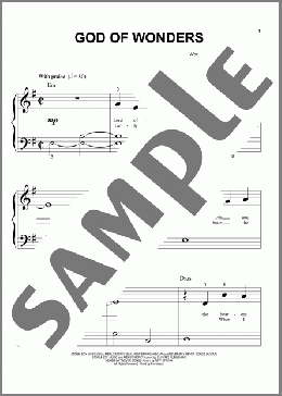 God Of Wonders (arr. Phillip Keveren)(Marc Byrd) 楽譜 ピアノ（ソロ） ダウンロード