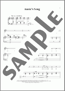 Annie's Song(John Denver) 楽譜 ピアノ & ボーカル ダウンロード
