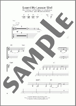 Learnt My Lesson Well(Kaiser Chiefs) 楽譜 ギター（ソロ） ダウンロード