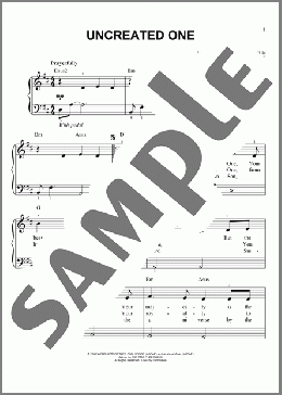 Uncreated One(Chris Tomlin) 楽譜 ピアノ（ソロ） ダウンロード