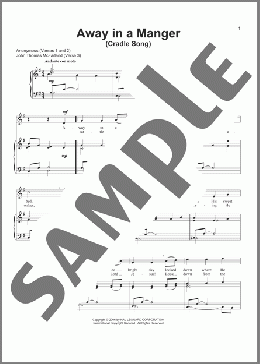 Away In A Manger(Traditional) 楽譜 ピアノ & ボーカル ダウンロード