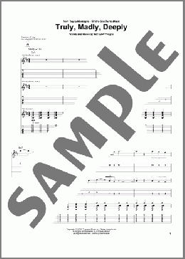 Truly, Madly, Deeply(Ray LaMontagne) 楽譜 ギター（ソロ） ダウンロード